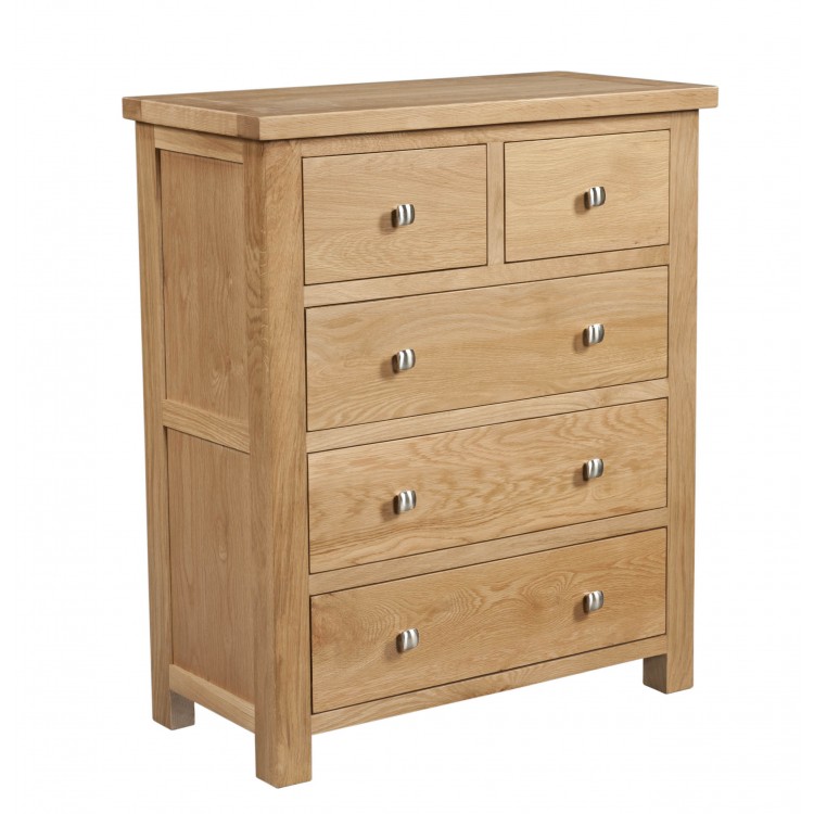 Dorset Oak Furniture 2 Over 3 Chest of Drawers Fusion Furniture
